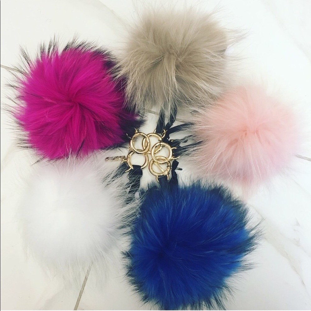 Linda Richards fur Pom key chain